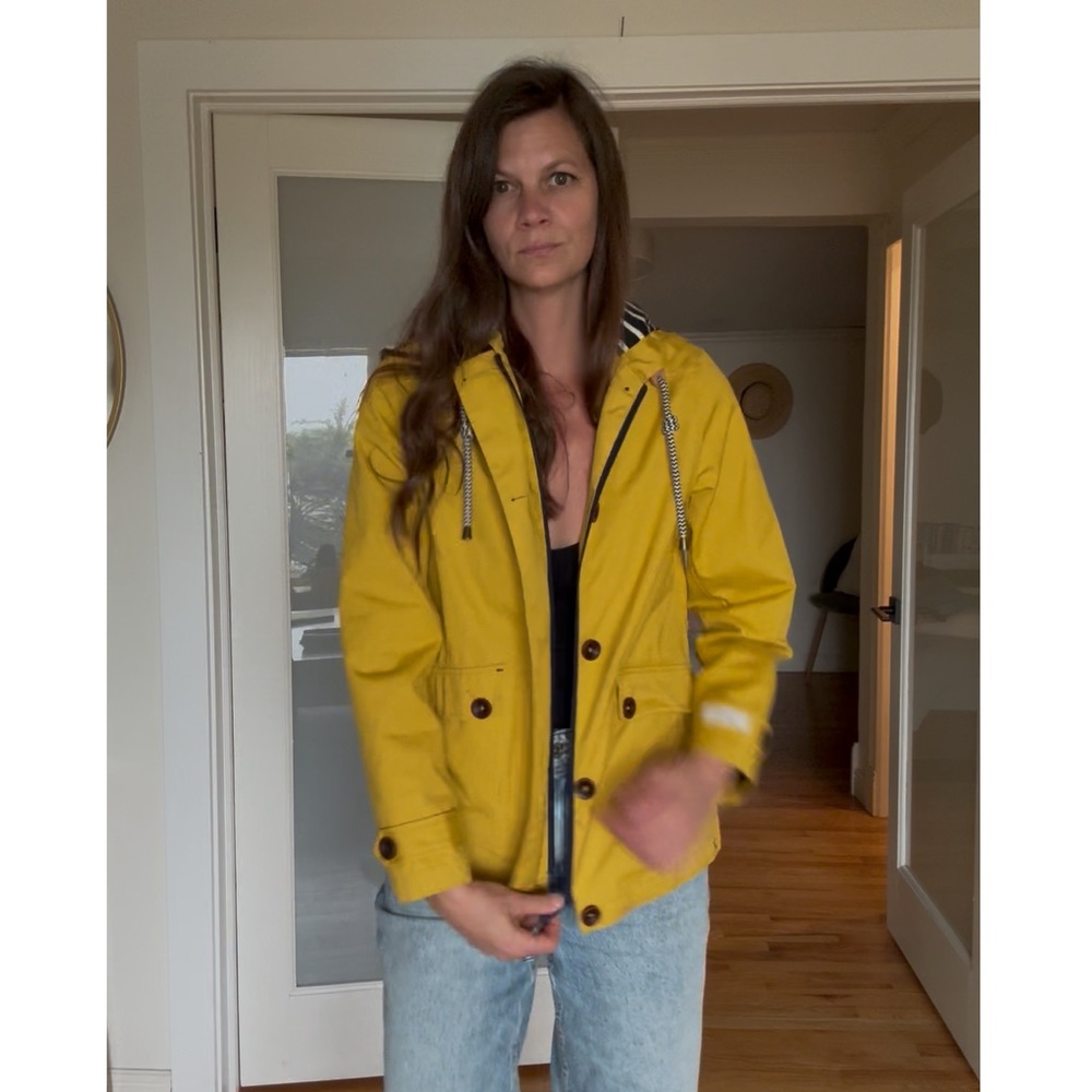 Joules Yellow Raincoat Nautical Style